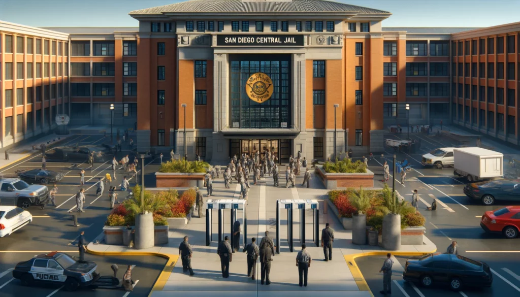 Entrance of the San Diego Central Jail. 