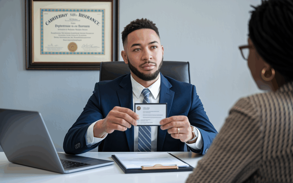  a certificate from the California Department of Insurance