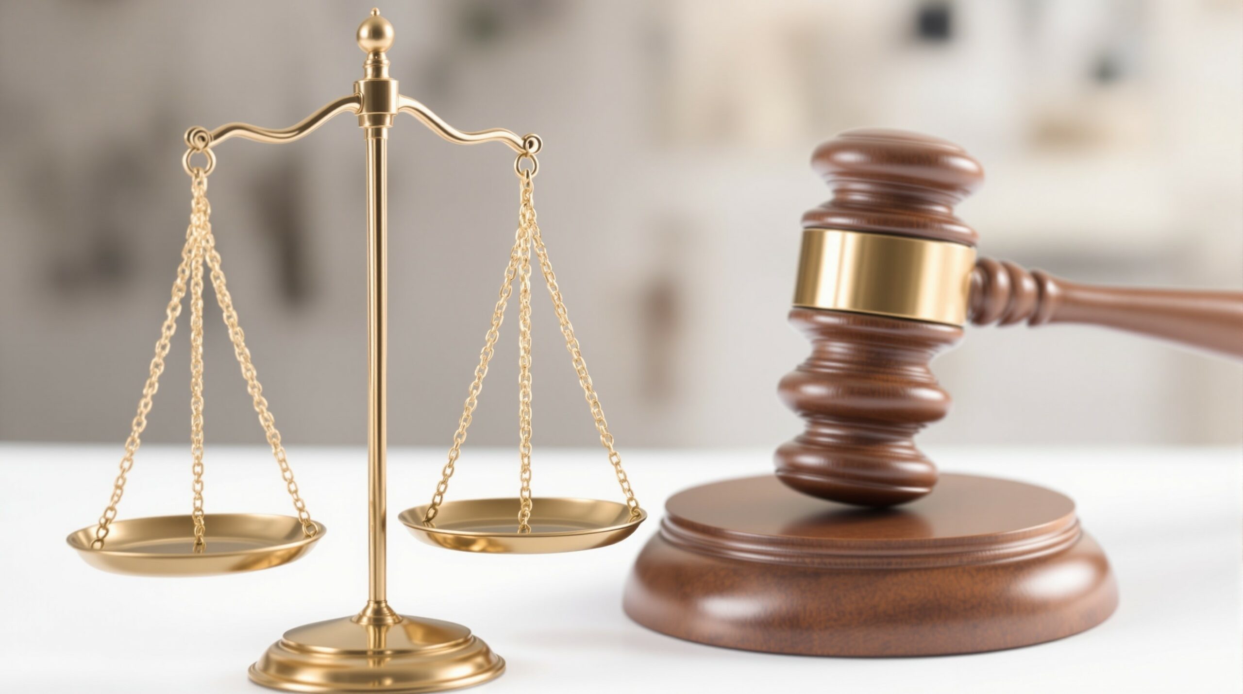 Scales of justice placed beside a wooden gavel symbolizing fairness in bail payment options.