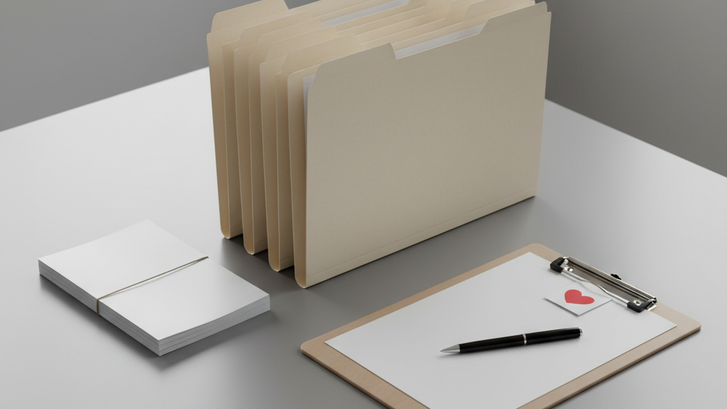 Legal resource folders and support tools representing post-arrest family support services